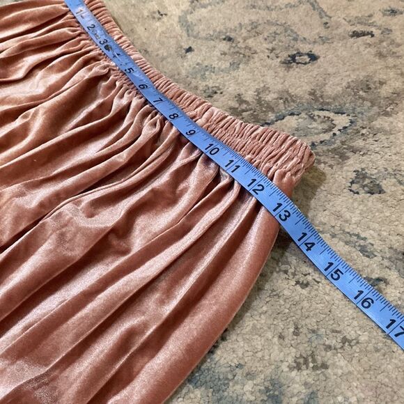 Velvet Rose Blush Pink Pleated Skirt - Picture 7 of 9